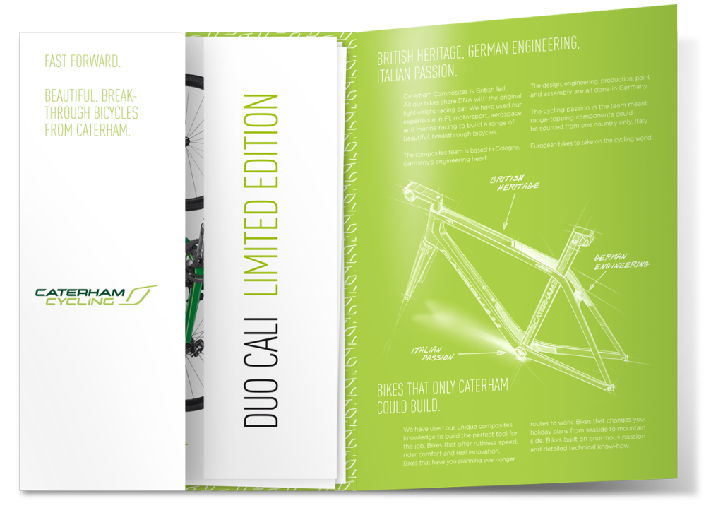 Mappe CATERHAM Cycling mit Datenblättern